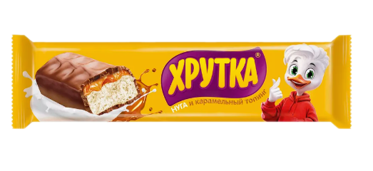 БАТОН ХРУТКА 27Г НУГА И КАРАМЕЛЬНЫЙ ТОПИНГ