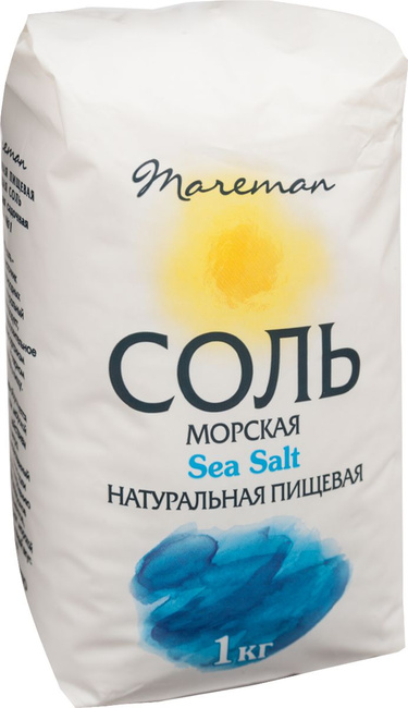 СОЛЬ МОРСКАЯ МАРЕМАН 1КГ СРЕДНЯЯ ПОМОЛ №1
