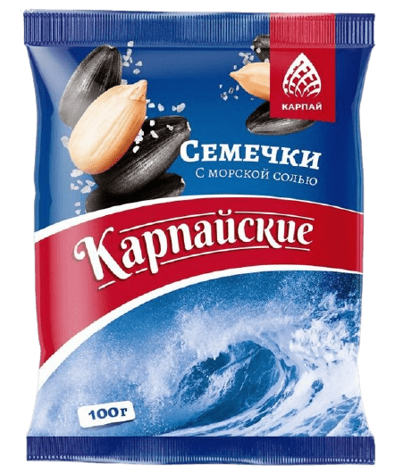 СЕМЕЧКИ КАРПАЙСКИЕ 100Г ЧЕРНЫЕ СОЛЕНЫЕ ЖАРЕНЫЕ
