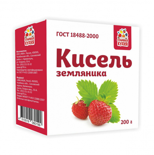 КИСЕЛЬ ОТЛИЧНАЯ КУХНЯ 200Г ЗЕМЛЯНИКА