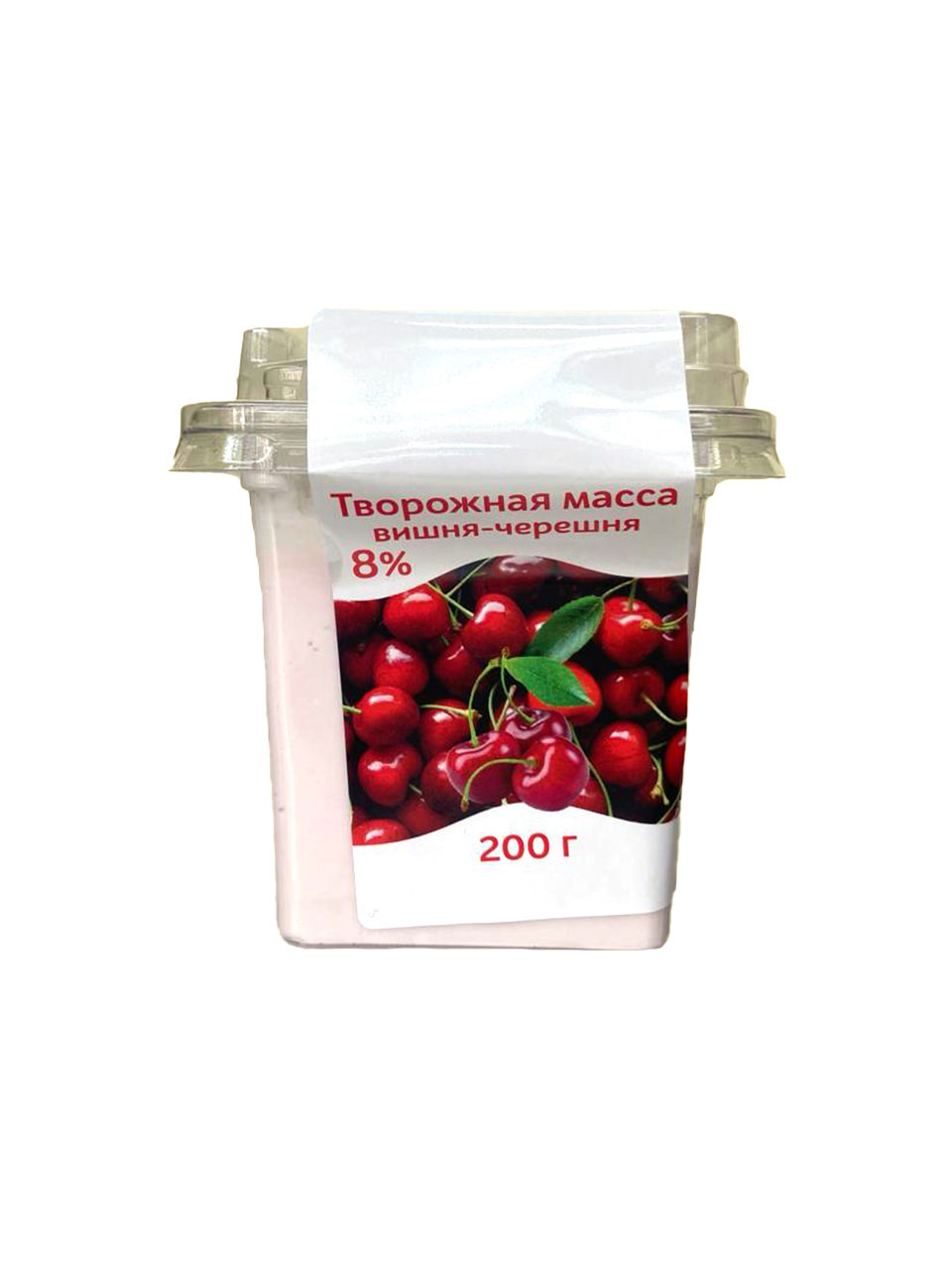МАССА ТВОРОЖНАЯ АГРИКО 8% 200Г ВИШНЯ-ЧЕРЕШНЯ КОНТЕЙНЕР
