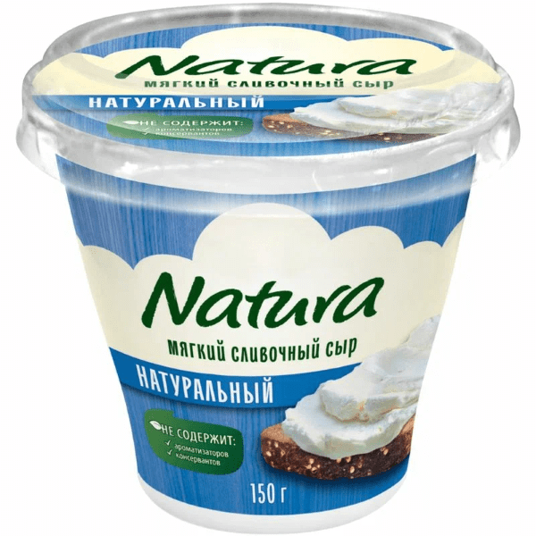 СЫР НАТУРА 60% 150Г СЛИВОЧНЫЙ МЯГКИЙ