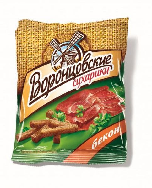 СУХАРИКИ ВОРОНЦОВСКИЕ 40Г С БЕКОНОМ