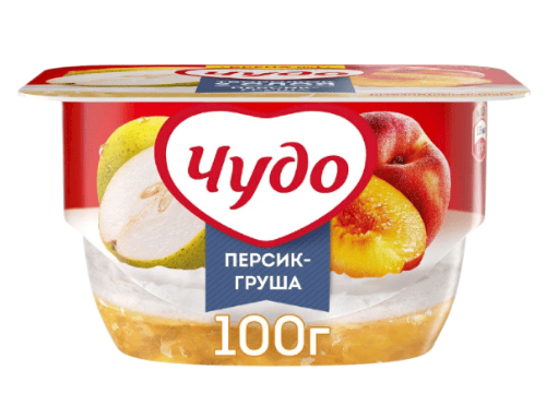 ТВОРОЖОК ЧУДО 100Г 4,2% ПЕРСИК ГРУША
