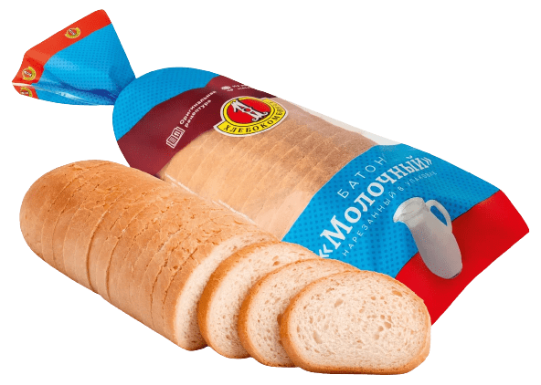 БАТОН ПЕРВЫЙ ХЛЕБ-Т 350Г МОЛОЧНЫЙ ПОРЦИОННЫЙ