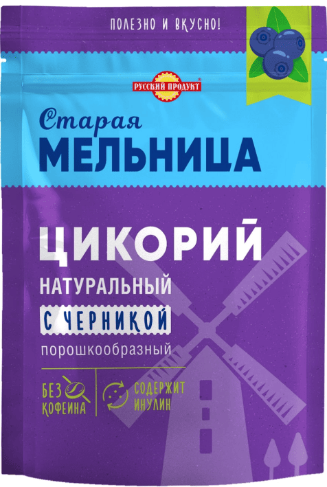 ЦИКОРИЙ СТАРАЯ МЕЛЬНИЦА 85Г НАТУРАЛЬНЫЙ С ЧЕРНИКОЙ ПОРОШОКОБРАЗНЫЙ