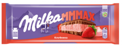 ШОКОЛАД МИЛКА МММАКС 253Г МОЛОЧНЫЙ С КЛУБНИЧНОЙ НАЧИНКОЙ