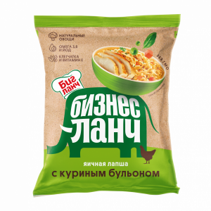 ВЕРМИШЕЛЬ Б/П БИЗНЕС ЛАНЧ 60Г ЛАПША ЯИЧНАЯ С КУРИНЫМ БУЛЬОНОМ ПАКЕТ