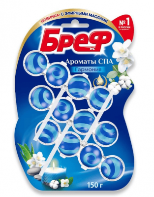 СР-ВО ЧИСТ Д/УНИТАЗА БРЕФ АРОМАТЫ СПА 3*50Г ГАРМОНИЯ
