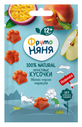 КУСОЧКИ ФРУКТОВЫЕ ФРУТОНЯНЯ 15Г ЯБЛОКО ПЕРСИК МАРАКУЙЯ
