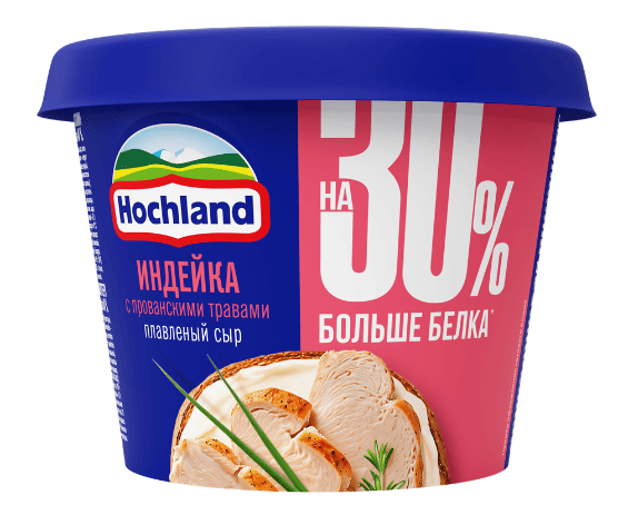 СЫР ПЛАВЛ ХОХЛАНД 230Г 40% ИНДЕЙКА С ПРОВАНСКИМИ ТРАВАМИ СТАКАН