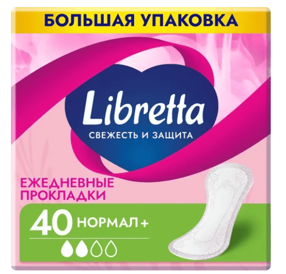 ПРОКЛАДКИ ЕЖЕДН ЛИБРЕТТА 40ШТ СВЕЖЕСТЬ И ЗАЩИТА НОРМАЛ+