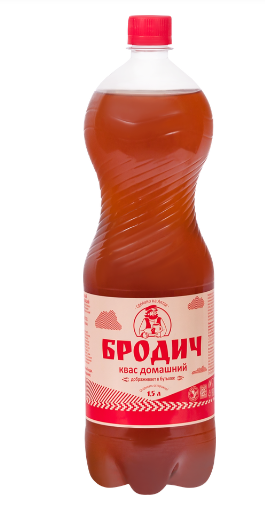 КВАС БРОДИЧ 1,5Л ДОМАШНИЙ НЕФИЛЬТР НЕОСВЕТЛ ПЭТ