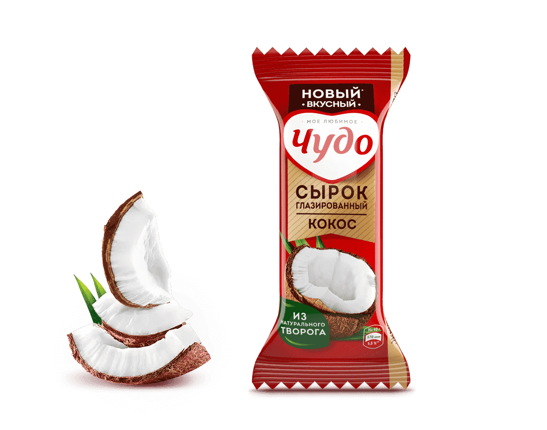 СЫРОК ГЛАЗИР ЧУДО 40Г КОКОС