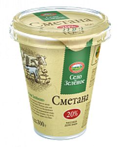 СМЕТАНА СЕЛО ЗЕЛЕНОЕ 20% 300Г СТАКАН