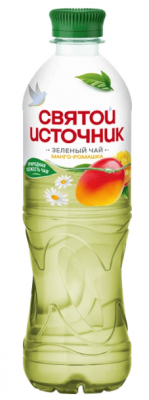 НАПИТОК Б/АЛК СВЯТОЙ ИСТОЧНИК 0,5Л ЗЕЛЕНЫЙ ЧАЙ СО ВКУСОМ МАНГО РОМАШКИ НЕГАЗ ПЭТ