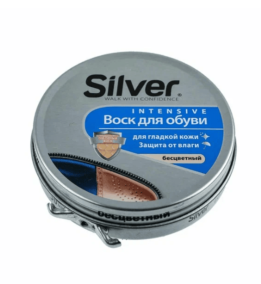 ВОСК Д/ОБУВИ СИЛЬВЕР 50МЛ Д/ГЛАДКОЙ КОЖИ БЕСЦВЕТНЫЙ БАНКА