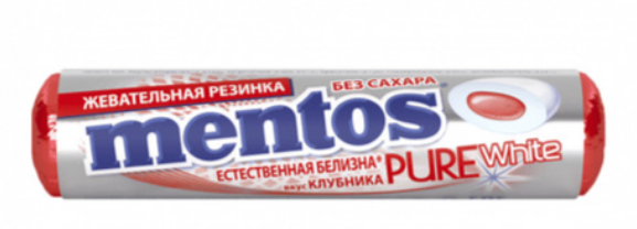ЖЕВАТЕЛЬНАЯ РЕЗИНКА МЕНТОС ПЬЮ ФРЕШ 15,5Г ВКУС КЛУБНИКА