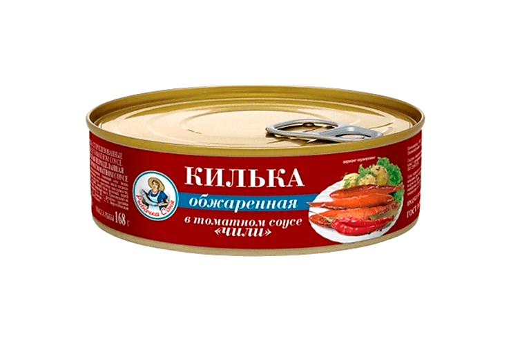 КИЛЬКА РЫБАЧКА СОНЯ 240Г ОБЖАРЕННАЯ В ТОМАТНОМ СОУСЕ ЧИЛИ КЛЮЧ ЖБ