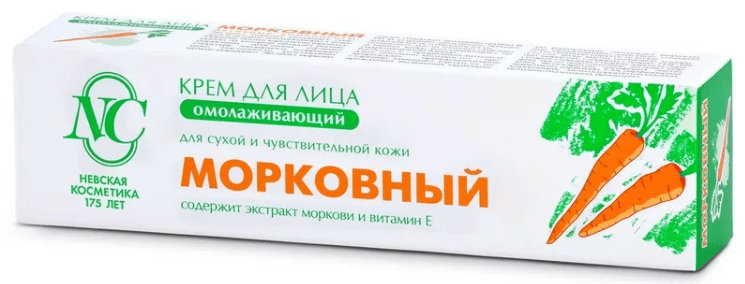 КРЕМ Д/ЛИЦА НЕВСКАЯ КОСМЕТИКА 40МЛ МОРКОВНЫЙ Д/СУХОЙ И ЧУВСТВИТЕЛЬНОЙ КОЖИ