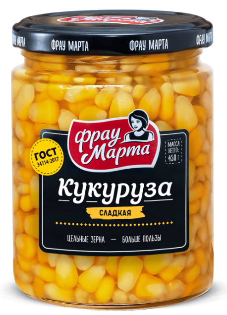 КУКУРУЗА ФРАУ МАРТА 450Г САХАРНАЯ СТ