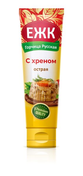 ГОРЧИЦА ЕЖК 130Г РУССКАЯ С ХРЕНОМ ТУБА