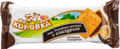 ПЕЧЕНЬЕ КОРОВКА 115Г ВКУС ТОПЛЕНОЕ МОЛОКО С ГЛАЗУРЬЮ