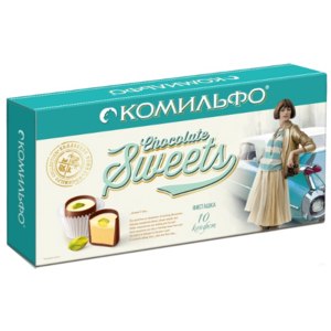 НАБОР КОНФЕТ КОМИЛЬФО 116Г ДВУХСЛОЙНАЯ НАЧИНКА ФИСТАШКИ