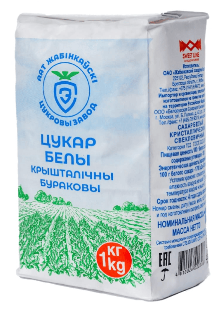 САХАР 1КГ БЕЛЫЙ КРИСТАЛИЧЕСКИЙ СВЕКЛОВИЧНЫЙ БУМ/ПАКЕТ