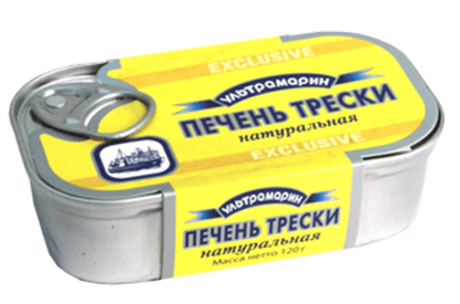 ПЕЧЕНЬ ТРЕСКИ УЛЬТРАМАРИН 120Г НАТУРАЛЬНАЯ ЖБ КЛЮЧ