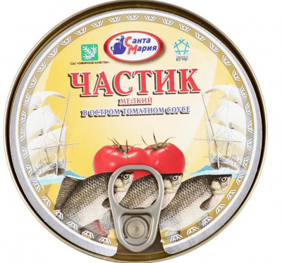 ЧАСТИК САНТА МАРИЯ 230Г МЕЛКИЙ В ОСТРОМ ТОМАТ СОУСЕ ЖБ КЛЮЧ