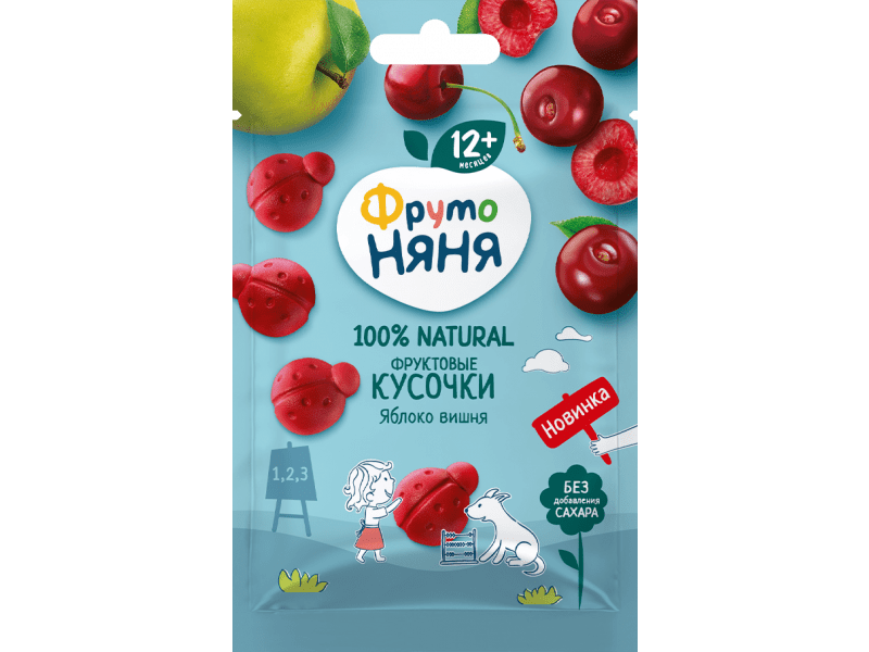 КУСОЧКИ ФРУКТОВЫЕ ФРУТОНЯНЯ 15Г ЯБЛОКО ВИШНЯ