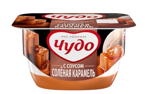 ДЕСЕРТ ТВОРОЖНЫЙ ЧУДО 4,2% 100Г СО ВКУС ПЛОМБИР С НАП СОУС СОЛЕН КАРАМЕЛЬ ВЗБИТ