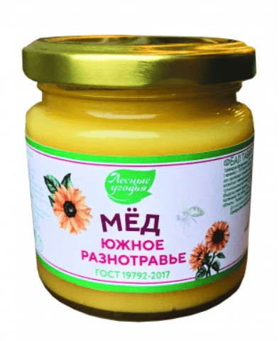 МЕД ЛЕСНЫЕ УГОДЬЯ 250Г ЮЖНОЕ РАЗНОТРАВЬЕ НАТУРАЛЬНЫЙ СТ