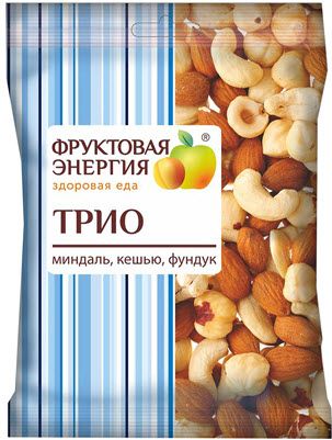 СМЕСЬ ОРЕХОВАЯ ФРУКТОВАЯ ФРУТИЛАД ТРИО 35Г МИНДАЛЬ ФУНДУК КЕШЬЮ