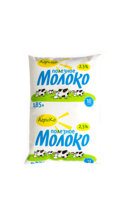 МОЛОКО АГРИКО 2,5% 0,85 ПЛЕНКА