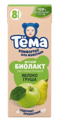 БИОЛАКТ ТЕМА 3,0% 206Г С ЯБЛОКОМ И ГРУШЕЙ