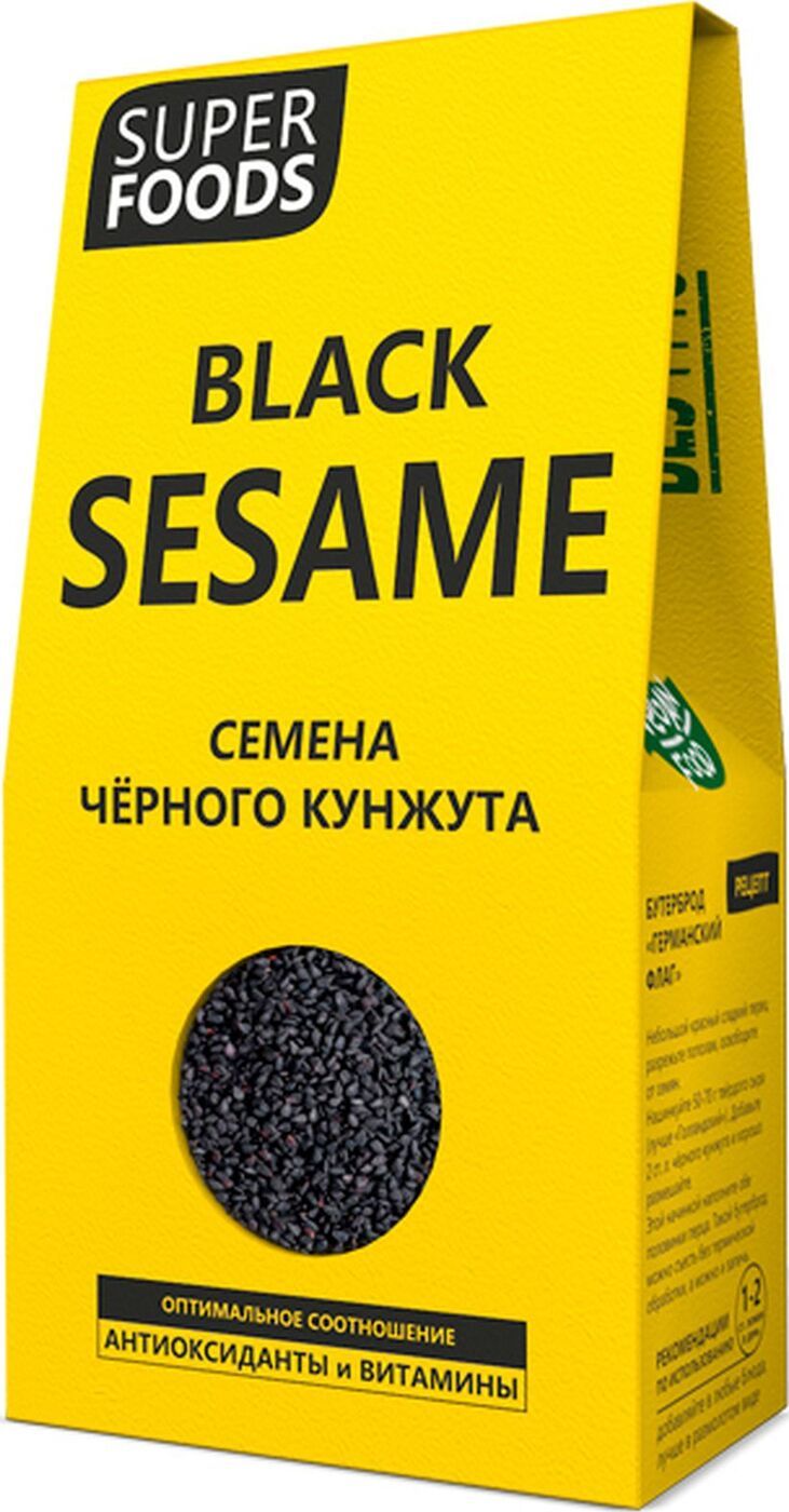 СЕМЕНА КУНЖУТА ЧЕРНОГО КОМПАС ЗДОРОВЬЯ 150Г ПИЩЕВЫЕ