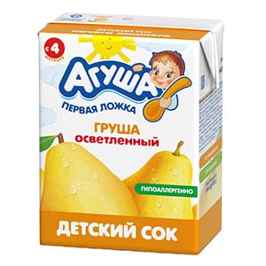 СОК АГУША 200МЛ ГРУША ОСВЕТЛЕННЫЙ ТВА