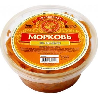 САЛАТ РАЗНОСОЛ 300Г МОРКОВЬ ПО КОРЕЙСКИ