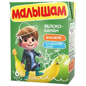 НЕКТАР МАЛЫШАМ 200МЛ ЯБЛОКО БАНАН С МЯК