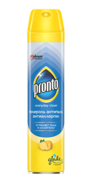 ПОЛИРОЛЬ Д/МЕБЕЛИ ПРОНТО 250МЛ АНТИПЫЛЬ И АНТИАЛЛЕРГЕН