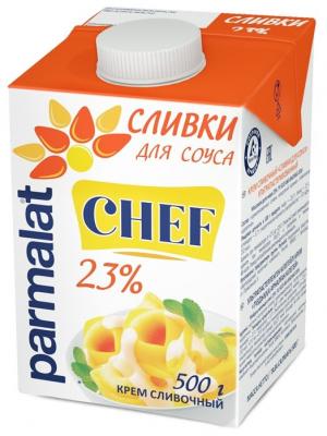 СЛИВКИ ПАРМАЛАТ 23% 500Г УЛЬТРАПАСТЕРИЗОВАННЫЕ Т/ПАК