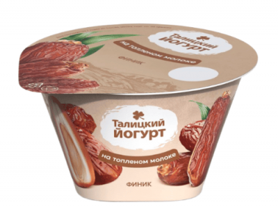 ЙОГУРТ ТАЛИЦКИЙ 8% 125Г ФИНИК НА ТОПЛЕНОМ МОЛОКЕ