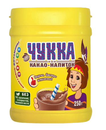 КАКАО-НАПИТОК ЧУККА 250Г С ВИТАМИНАМИ И МИНЕРАЛЬНЫМИ ВЕЩЕСТВАМИ ПЛ/Б
