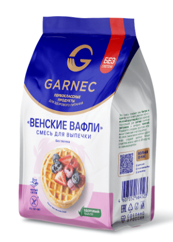 СМЕСЬ Д/ВЫПЕЧКИ ГАРНЕЦ 200Г ВЕНСКИЕ ВАФЛИ Б/ГЛЮТЕНА БУМ ПАКЕТ