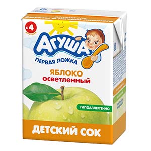 СОК АГУША 200МЛ ЯБЛОКО ОСВЕТЛЕННЫЙ ТВА