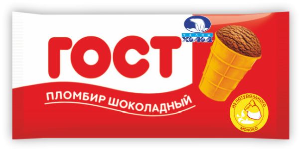МОРОЖЕНОЕ ГОСТ 80Г ПЛОМБИР ШОКОЛАДНЫЙ