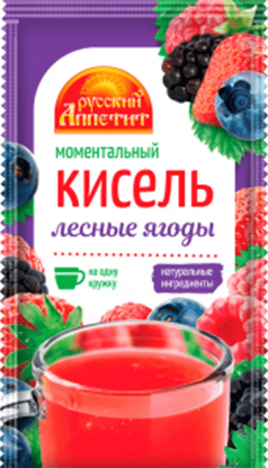 КИСЕЛЬ РУССКИЙ АППЕТИТ 30Г ЛЕСНЫЕ ЯГОДЫ МОМЕНТАЛЬНЫЙ