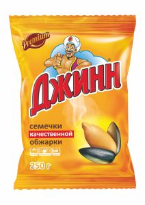 СЕМЕНА ПОДСОЛНЕЧНИКА ДЖИНН 250Г ЖАРЕНЫЕ